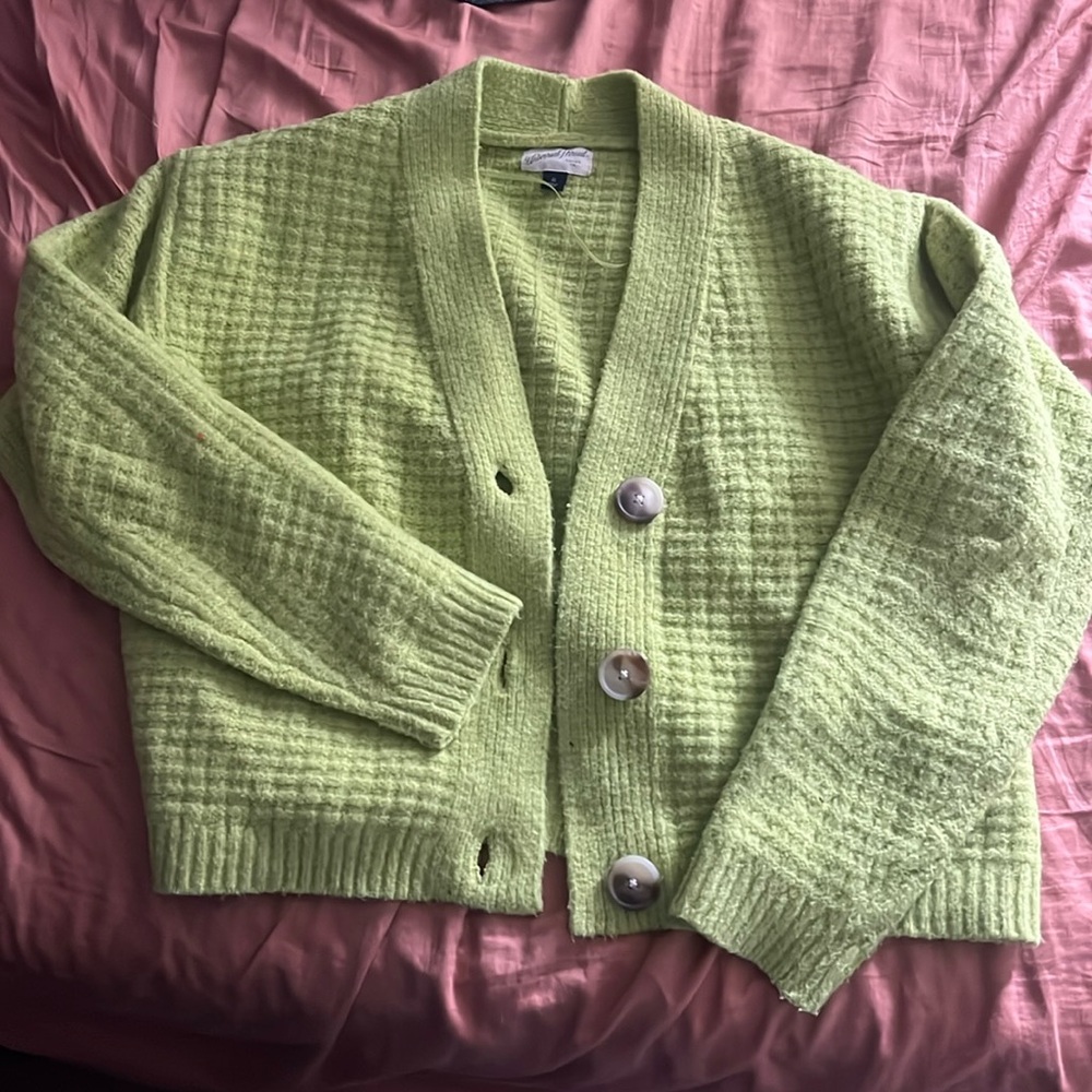 Cozy Lime green cardigan
